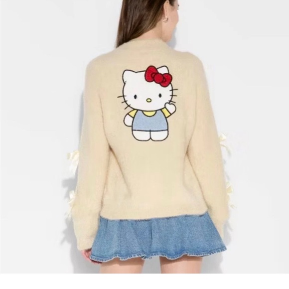 Hello Kitty Sweaters - Hello Kitty Women’s Cardigan Sweater Size S Cream NWT